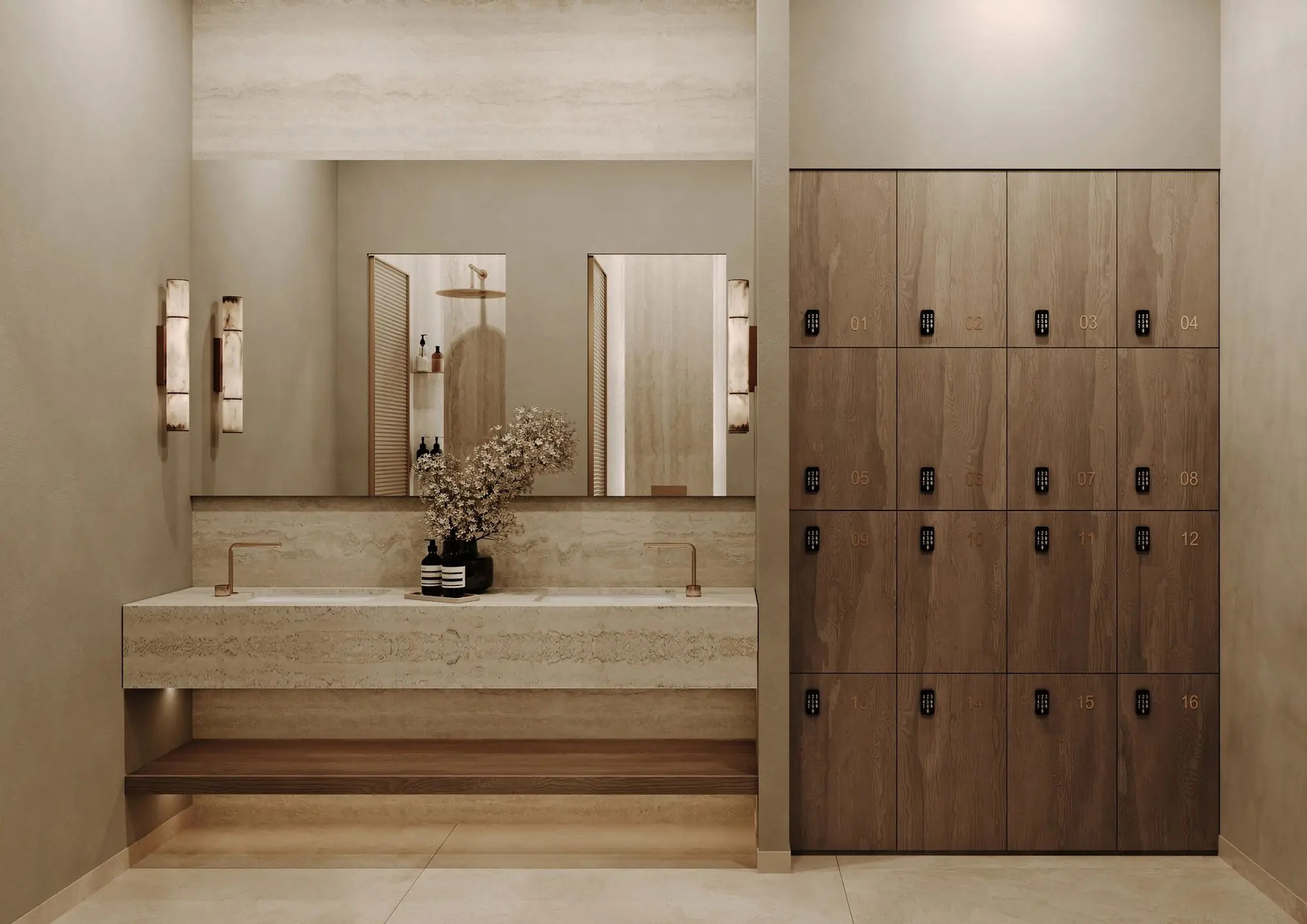 Archetype 62, Majan, Dubailand: Changing rooms