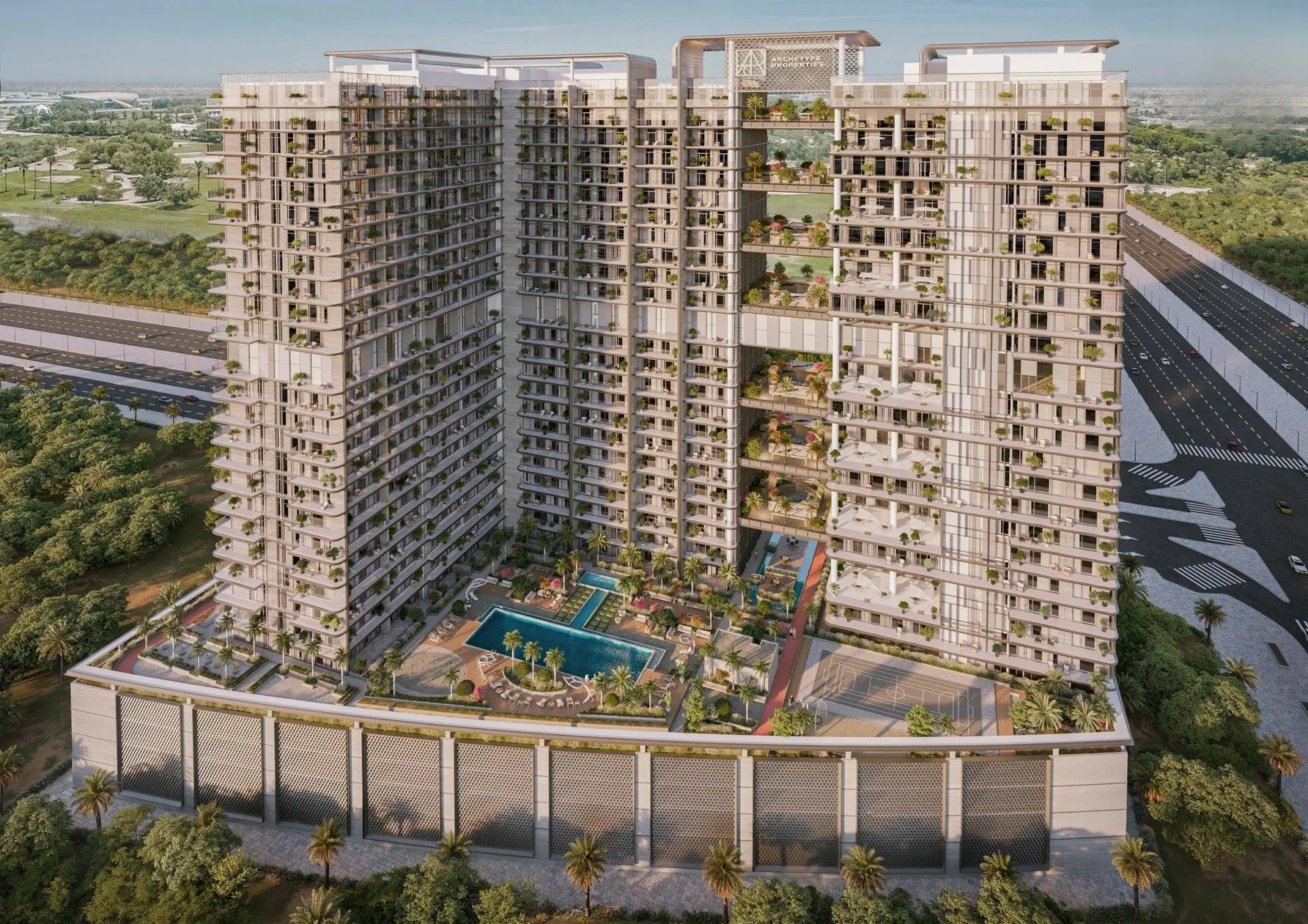 Archetype Central, Majan, Dubai: Aerial