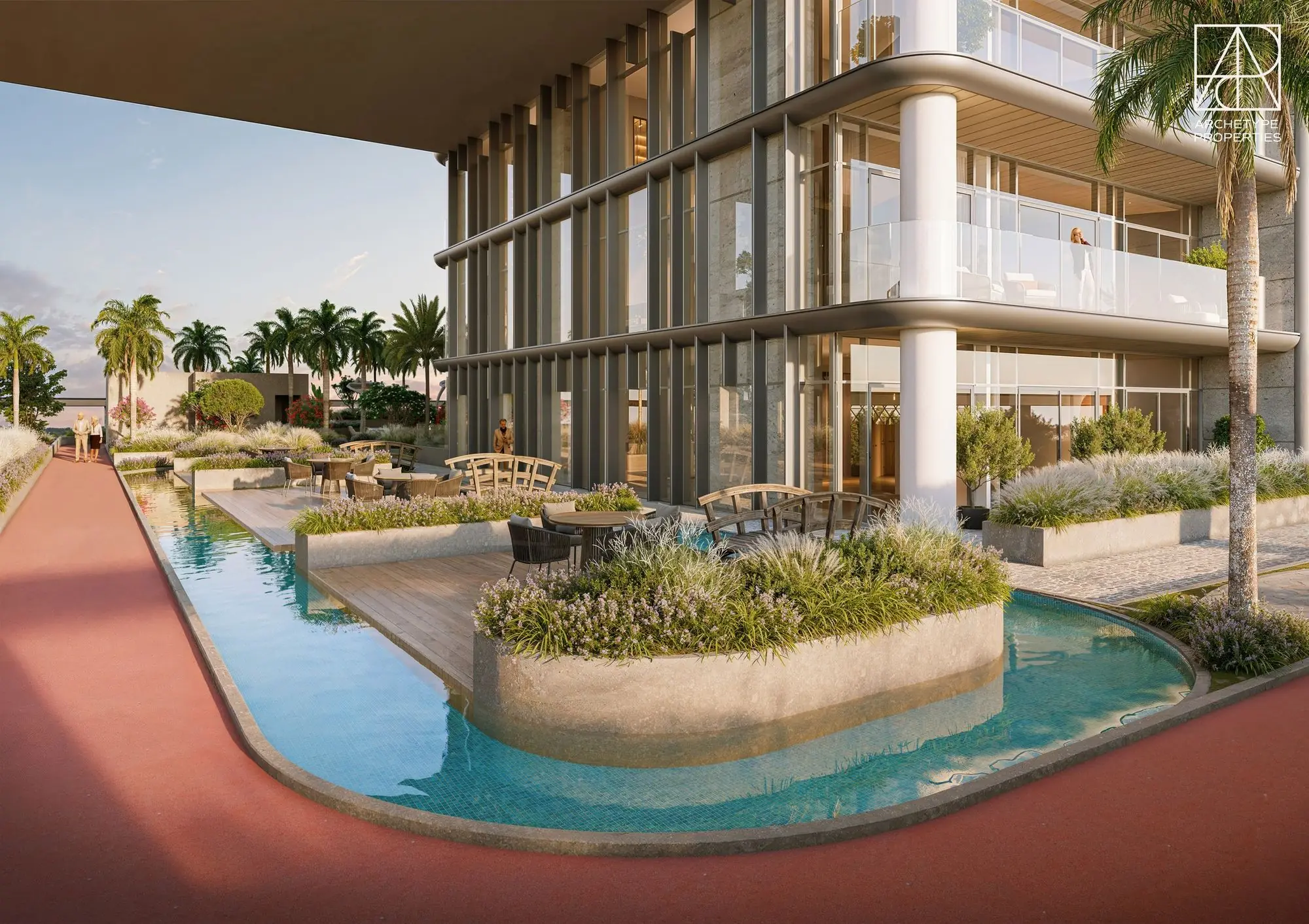 Archetype Central, Majan, Dubai: Pool courtyard