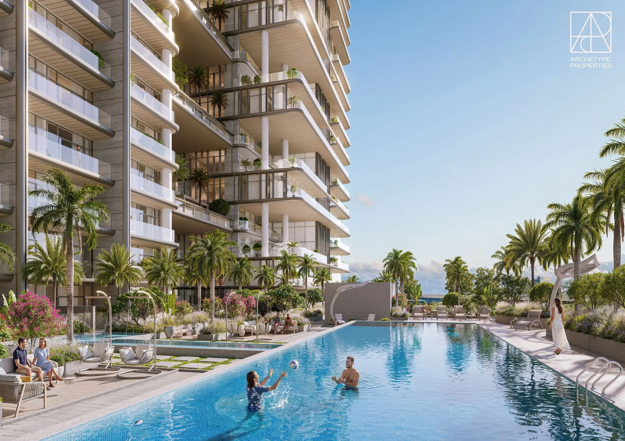 Archetype Central, Majan, Dubai: Pool deck